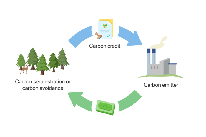 Grafik perdagangan karbon di Indonesia menunjukkan jumlah emisi CO₂ yang diperdagangkan dan nilai transaksinya di bursa karbon nasional.