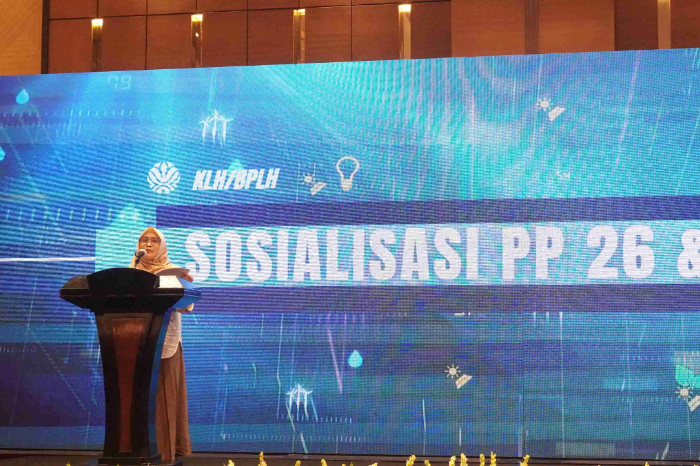 Deputi KLH/BPLH Sigit Reliantoro menjelaskan pentingnya RPPLH dan PPEM sebagai landasan pembangunan berbasis daya dukung lingkungan.