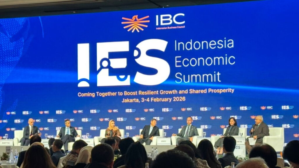 Indonesia Economic Summit (IES) 2026. Pemerintah dan pelaku usaha dorong sektor hijau sebagai motor pertumbuhan, termasuk proyek listrik 70 GW dan pasar karbon nasional. (Istimewa)