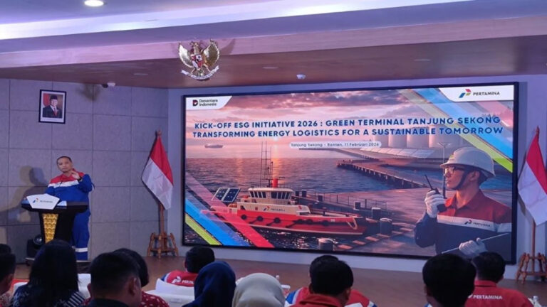 PT Pertamina (Persero) resmi memulai transformasi Terminal LPG Tanjung Sekong menjadi Green Terminal sebagai langkah nyata penguatan aspek ESG dan transisi energi tahun 2026. (Pertamina)
