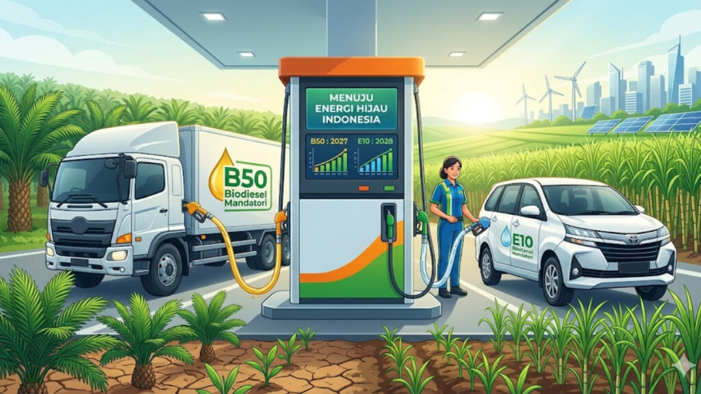 Target biodiesel B50 di 2027 dan bioetanol E10 pada 2028 resmi diatur dalam Kepmen ESDM terbaru guna mempercepat transisi energi hijau.
